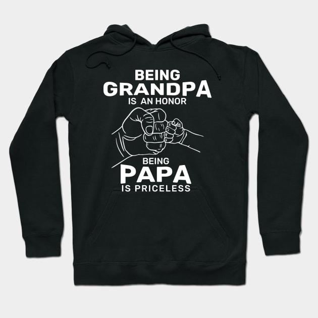 Being Grandpa Is An Honor Being Papa Is Priceless Hoodie by denkanysti